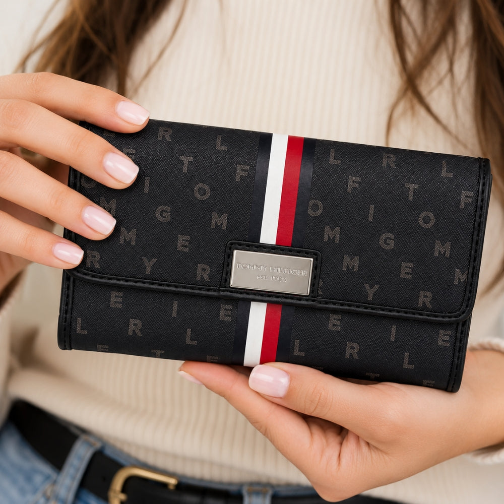 Tommy Hilfiger Monedero Monogram Black