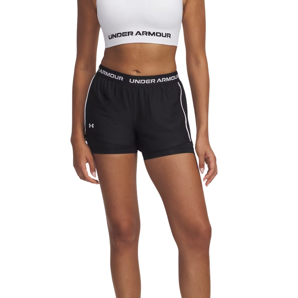 Under Armour Short Deportivo 2 en 1 Para Damas Color Negro