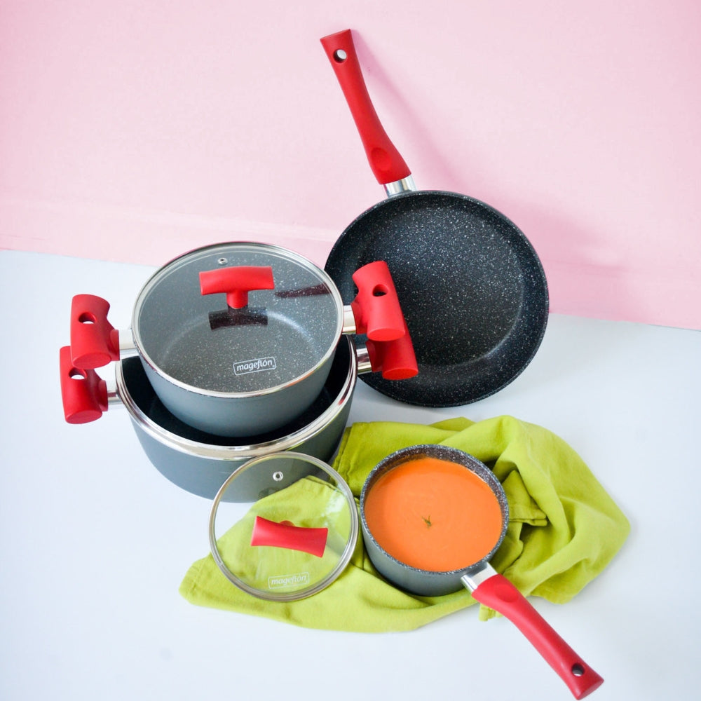 Mageflon Juego de Ollas Bateria 7 Pzas Vulcano