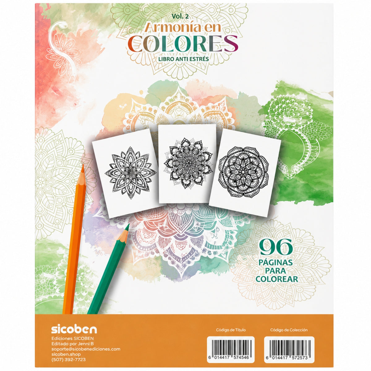 Sicoben Armonia en COLORES Libro Anti Estres Vol 2