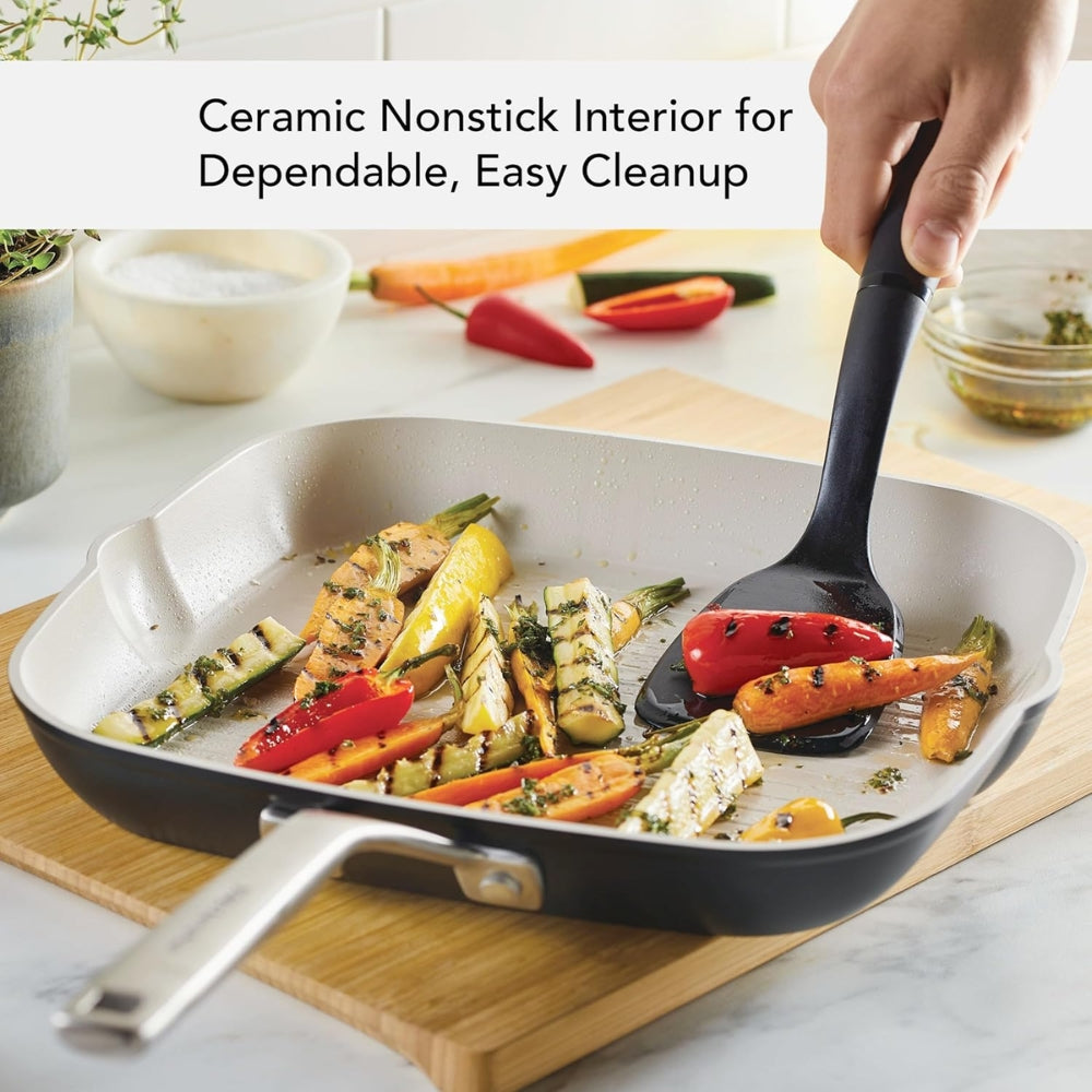 KitchenAid Sarten Antiadherente de Cerámica Cuadrado 11,25" Color Negro