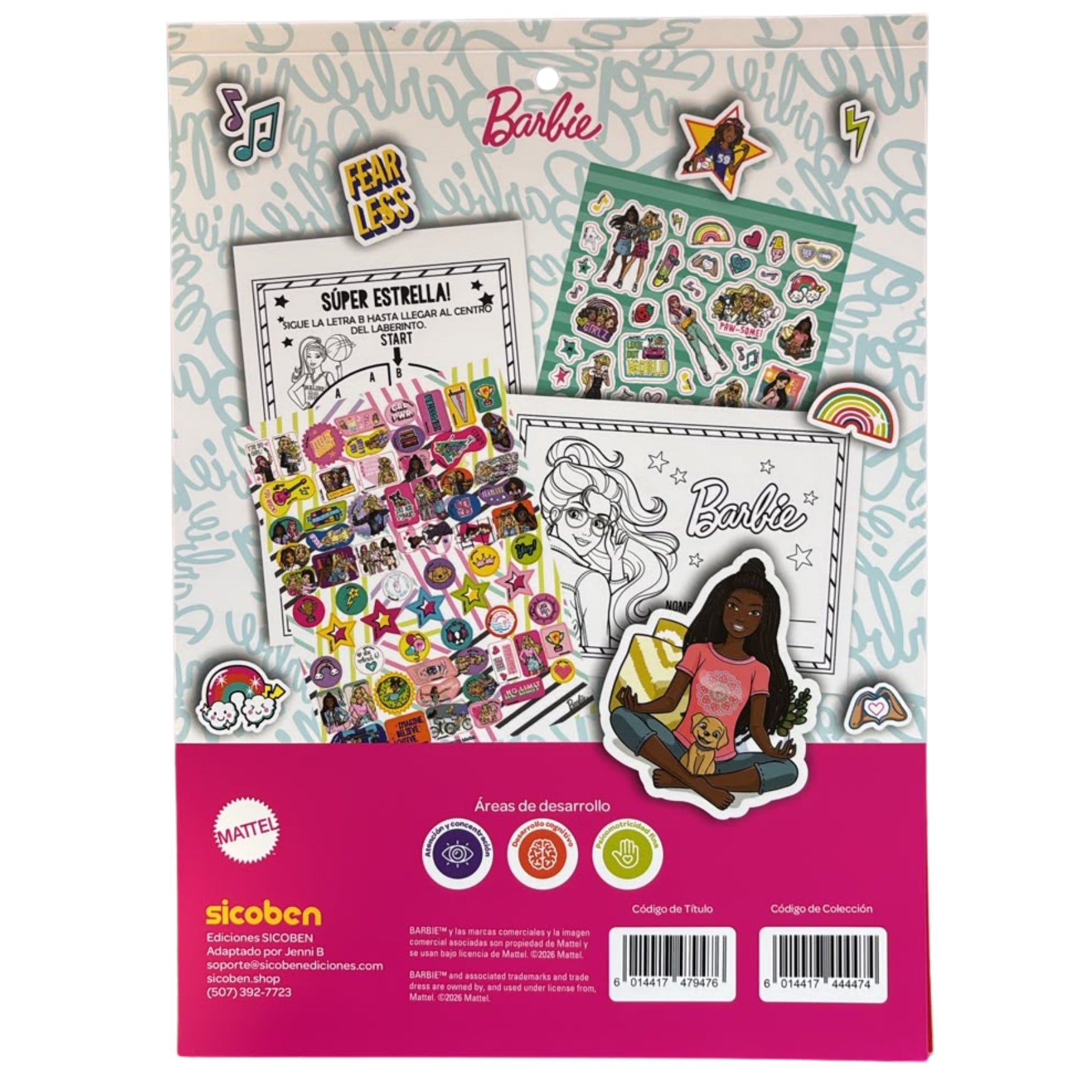 Super Block De Stickers 500+ Barbie