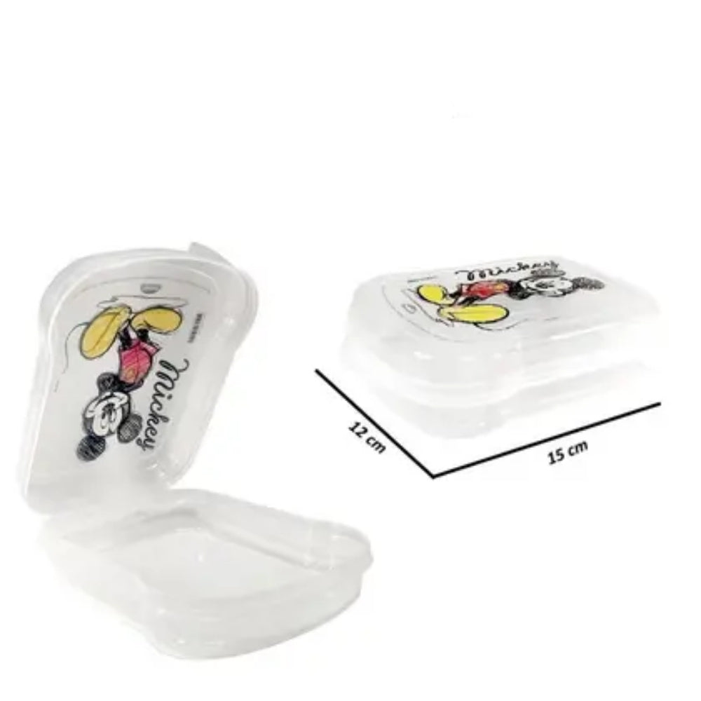 Alfa Hogar Sandwichera Blanca Traslucida Mickey Mouse