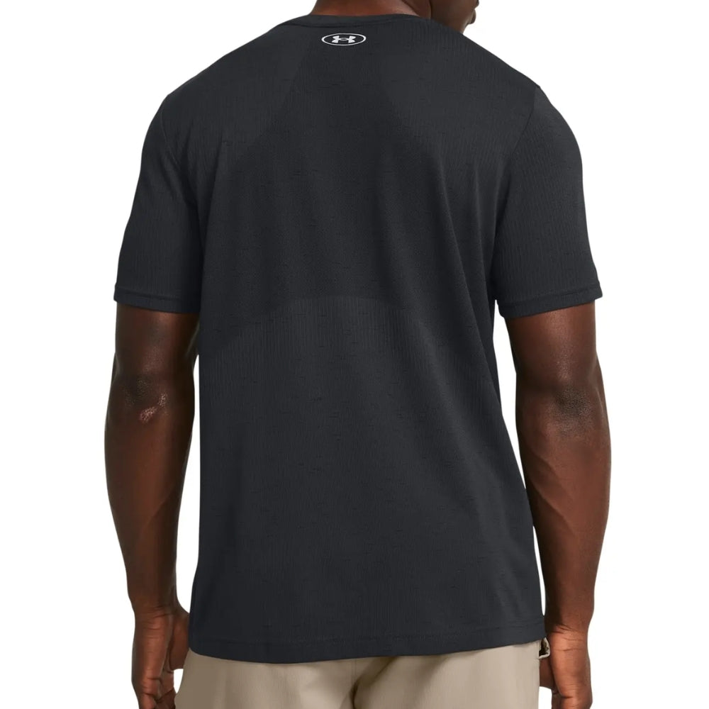 Under Armour Franela Manga Corta Para Caballeros Vanish Seamless SS Black / Mod Gray