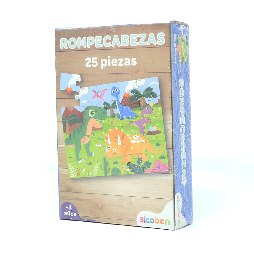 Rompecabeza 25 Piezas Dinosaurios 3+ Sicoben