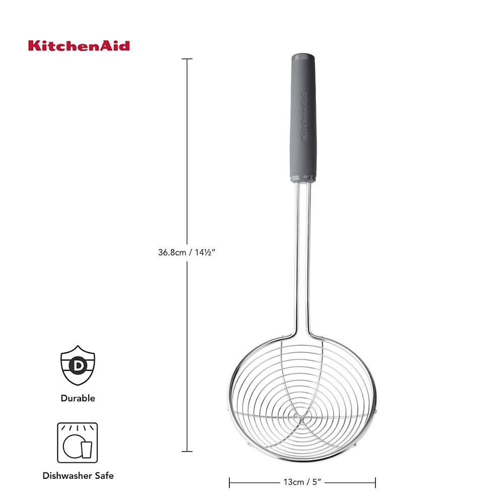 KitchenAid Colador de Acero Inoxidable Color Gris