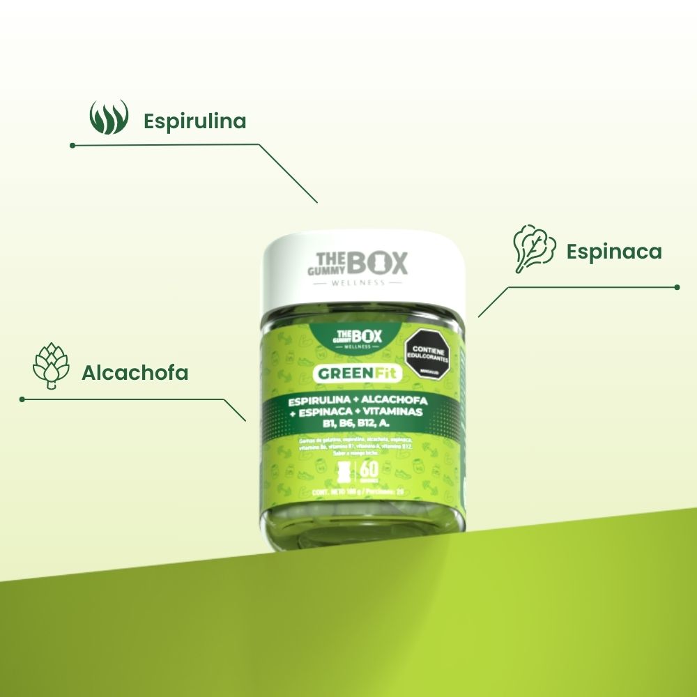 The Gummy Box Gomas De Gelatina Green Fit 60Und