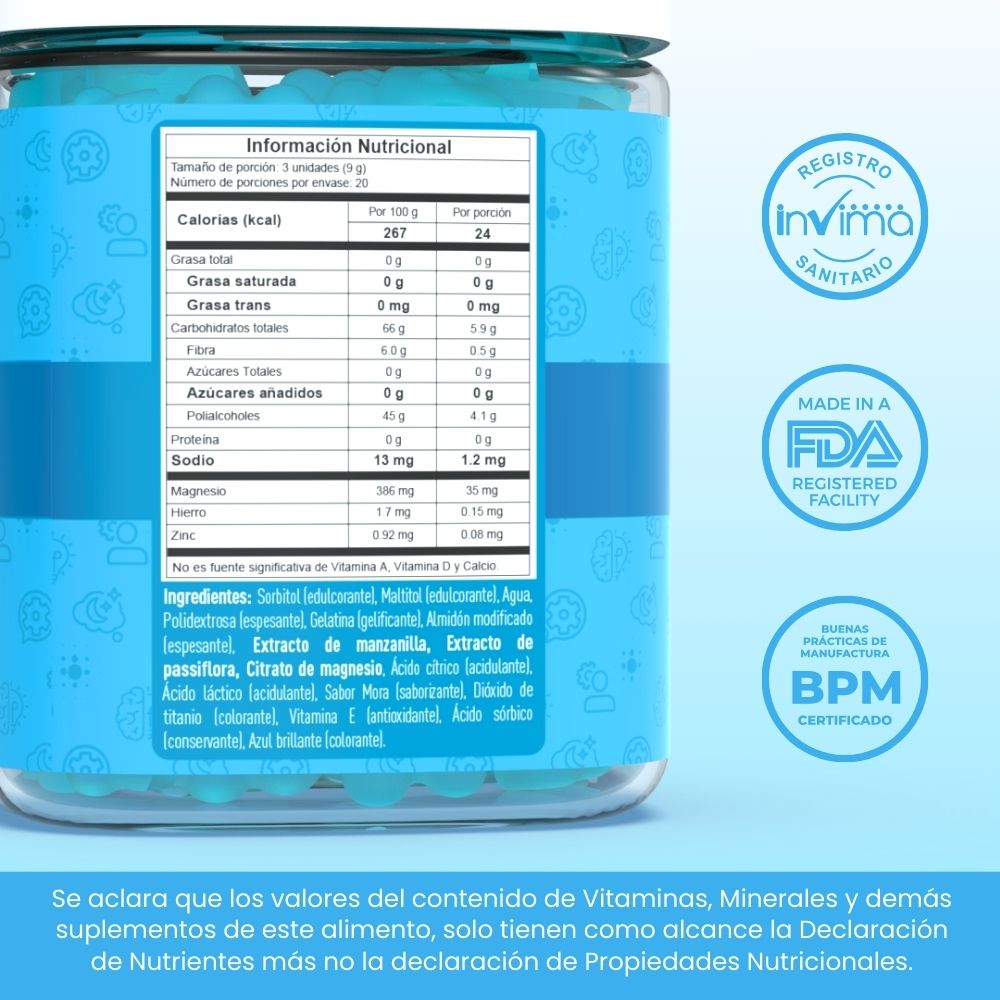 The Gummy Box Gomas De Gelatina Calm Vibes Citrato De Magnesio 60Und