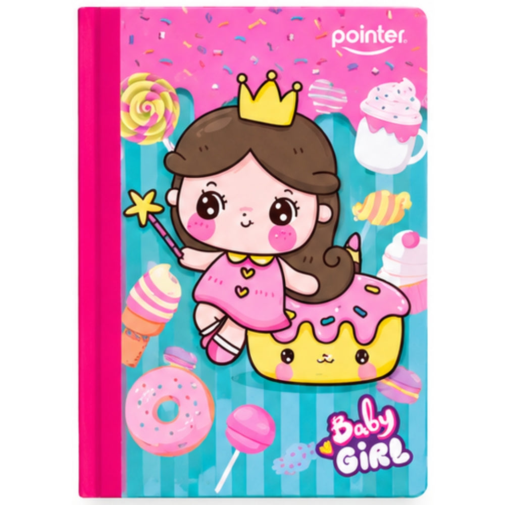 Pointer Libreta Empastada Doble Linea Niñas 100 hojas Opciones Varias