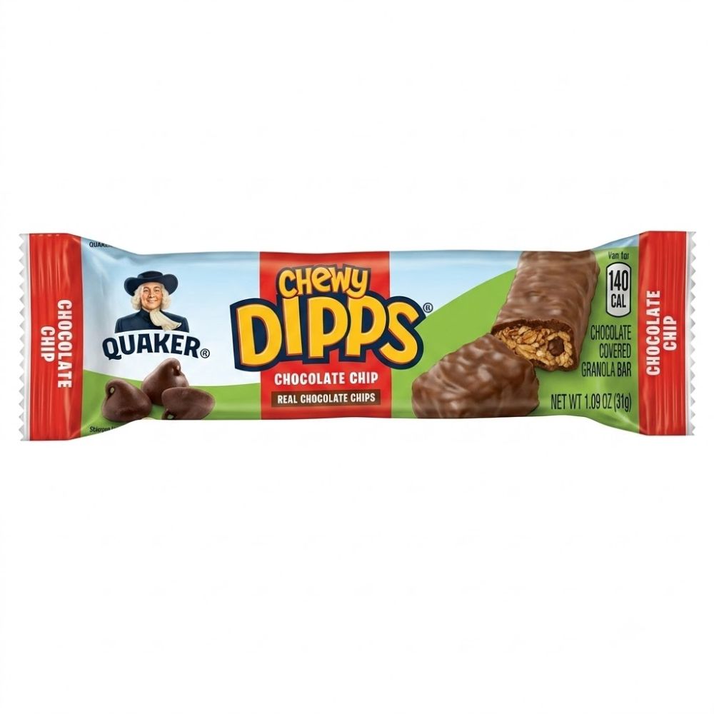 Quacker Barras de Granola Chewy Dipps Chocolate Chip 31g
