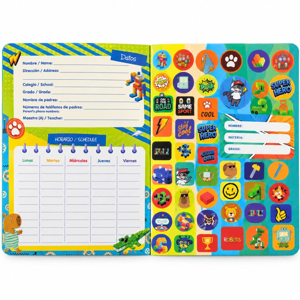 Pointer Libreta Empastada Cuadriculada Niños 100 hojas Opciones Varias
