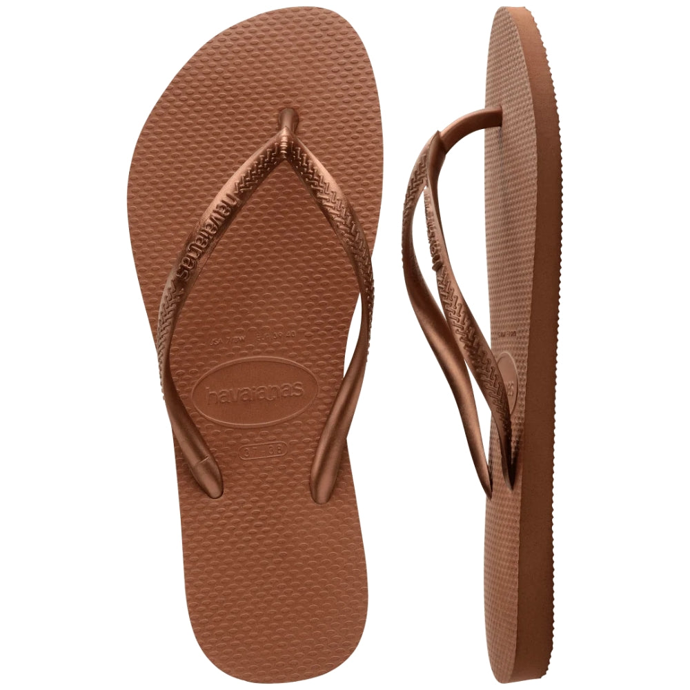 Havaianas Sandalias Flip Flop Slim Rust Metallic
