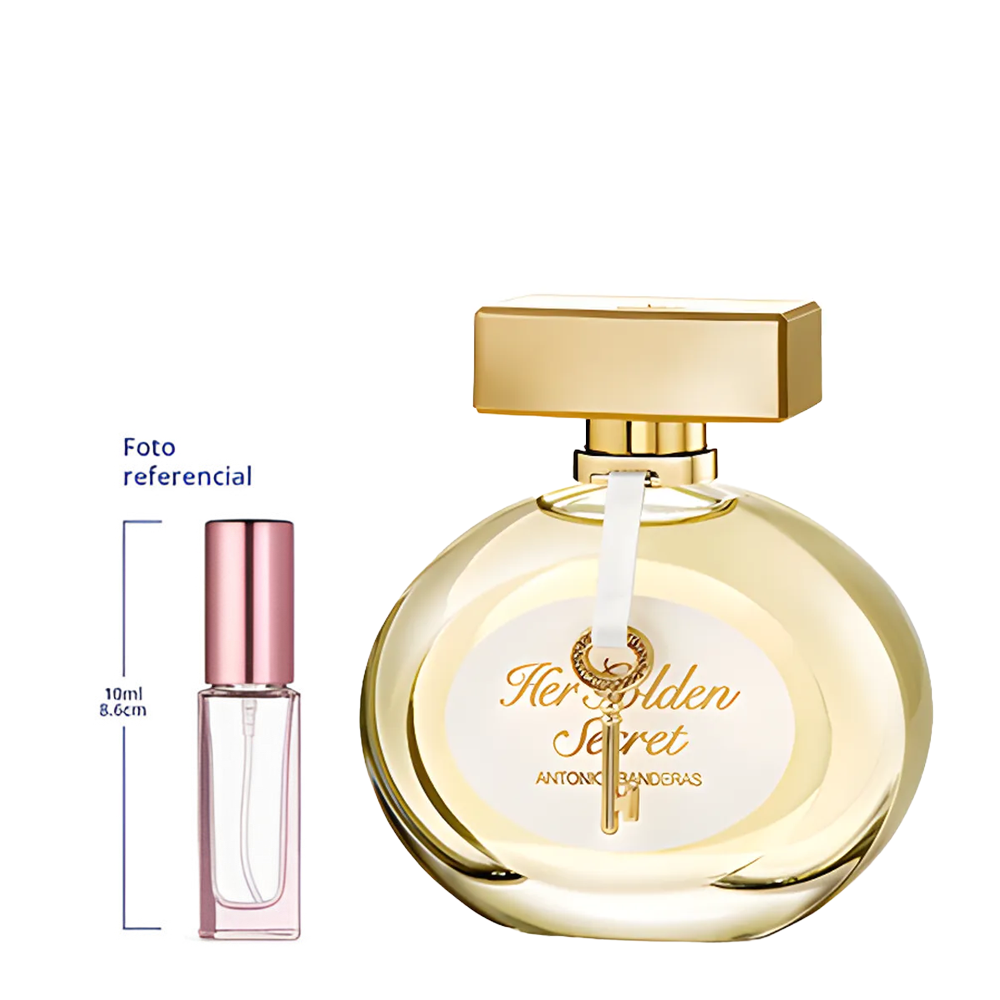 Antonio Banderas Golden Secret Decant Travel Size 5ml y 10ml de 75 a 150 Sprays Aprox Eau De Toilette For Woman