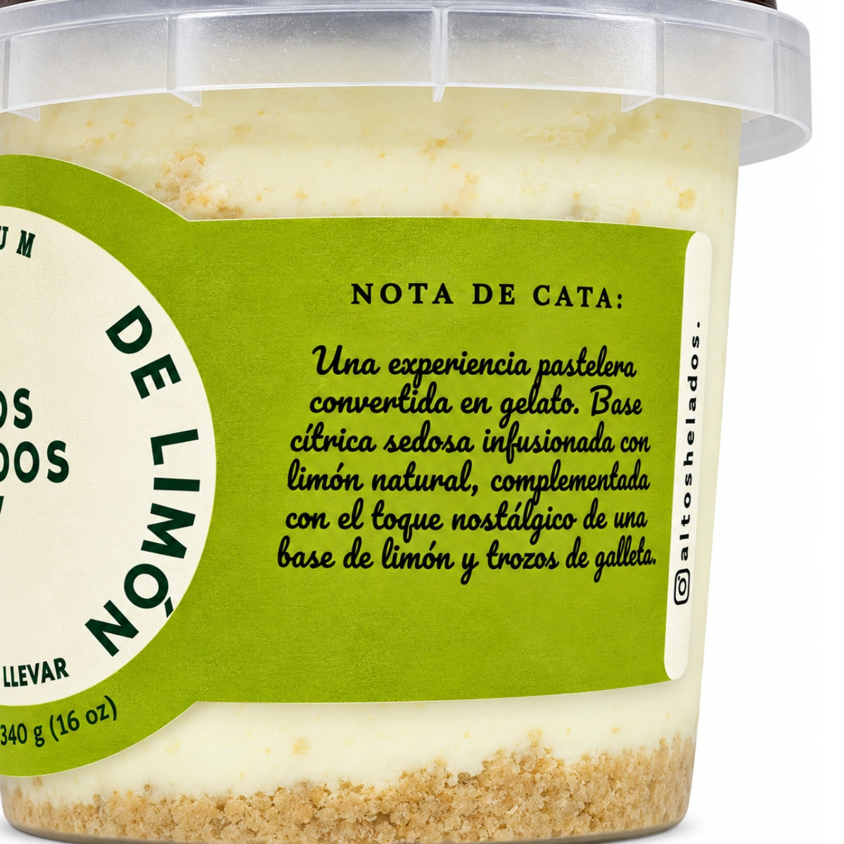 Altos Helados Sabor Pie de Limon 16oz