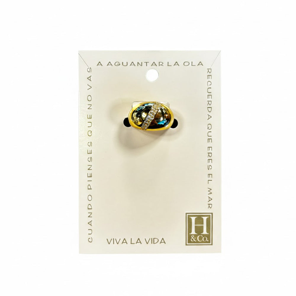 H&Co Anillo Ajustable Para Damas Eclipse