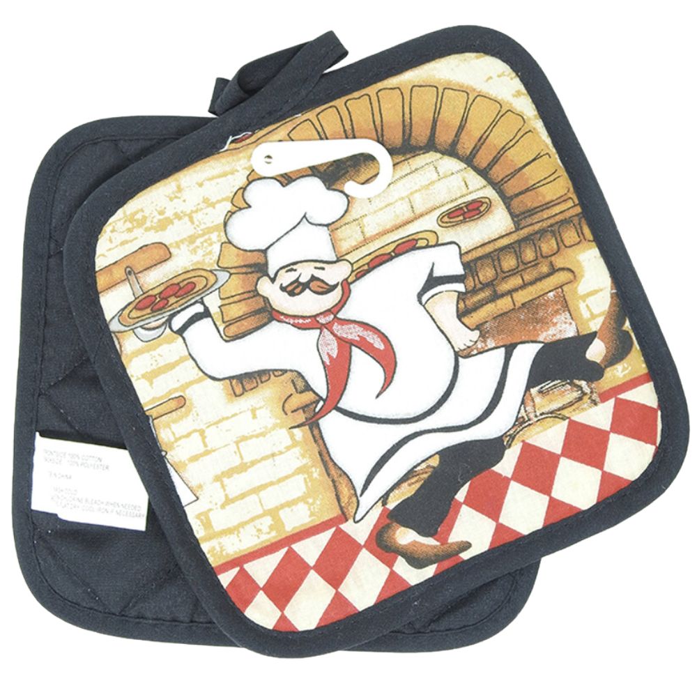 Potholder Set 2 Piezas Happy Chef