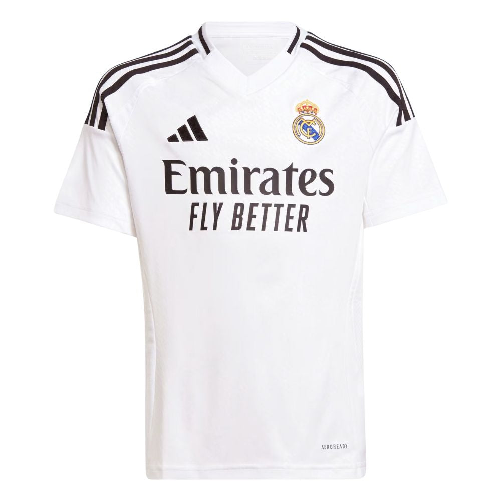 Adidas Camiseta Uniforme Local Real Madrid 24/25 White Para Niños