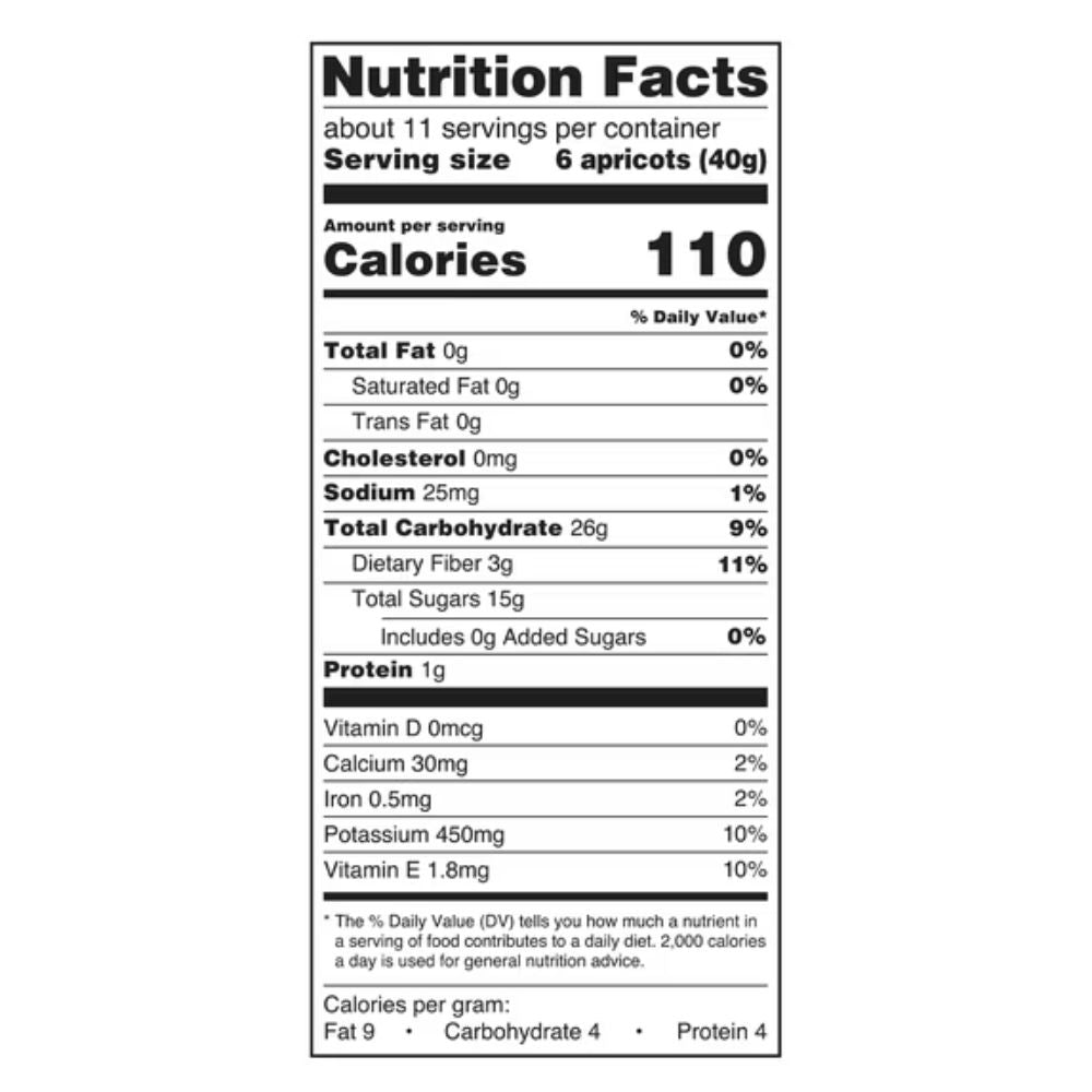 Great Value Dried Apricots Topper 454gr