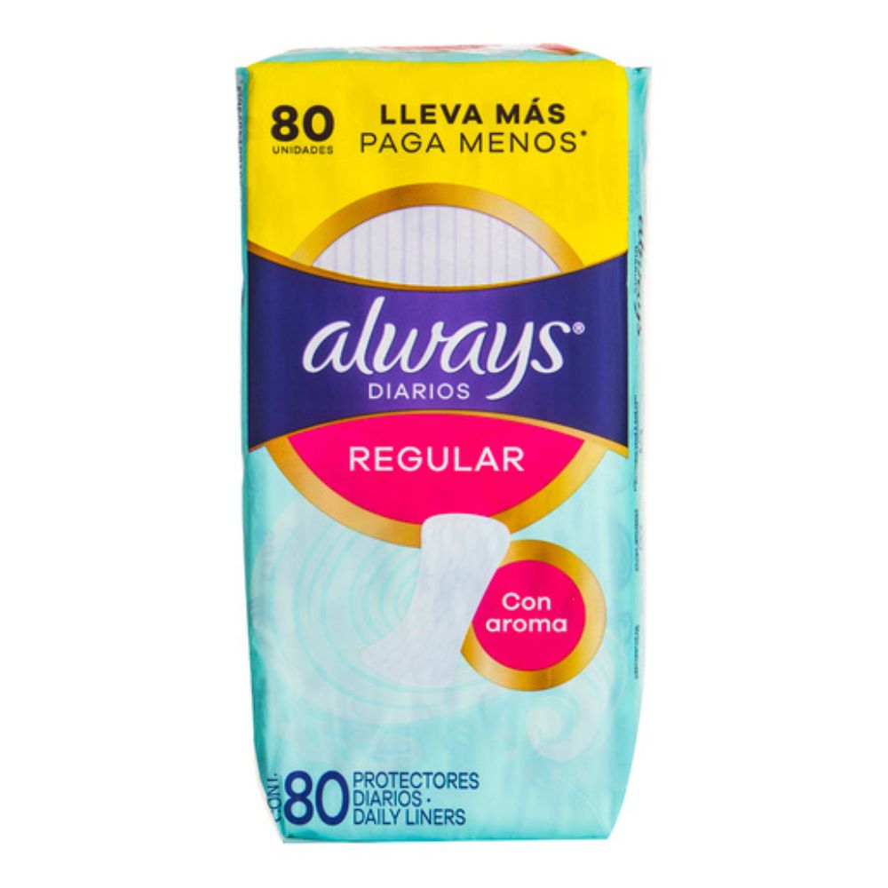 Always Protectores Diarios Regular Con Aroma 80 Und