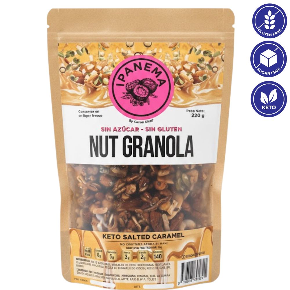Ipanema Nut Granola Keto Salted Caramel Sin Azucar 220g