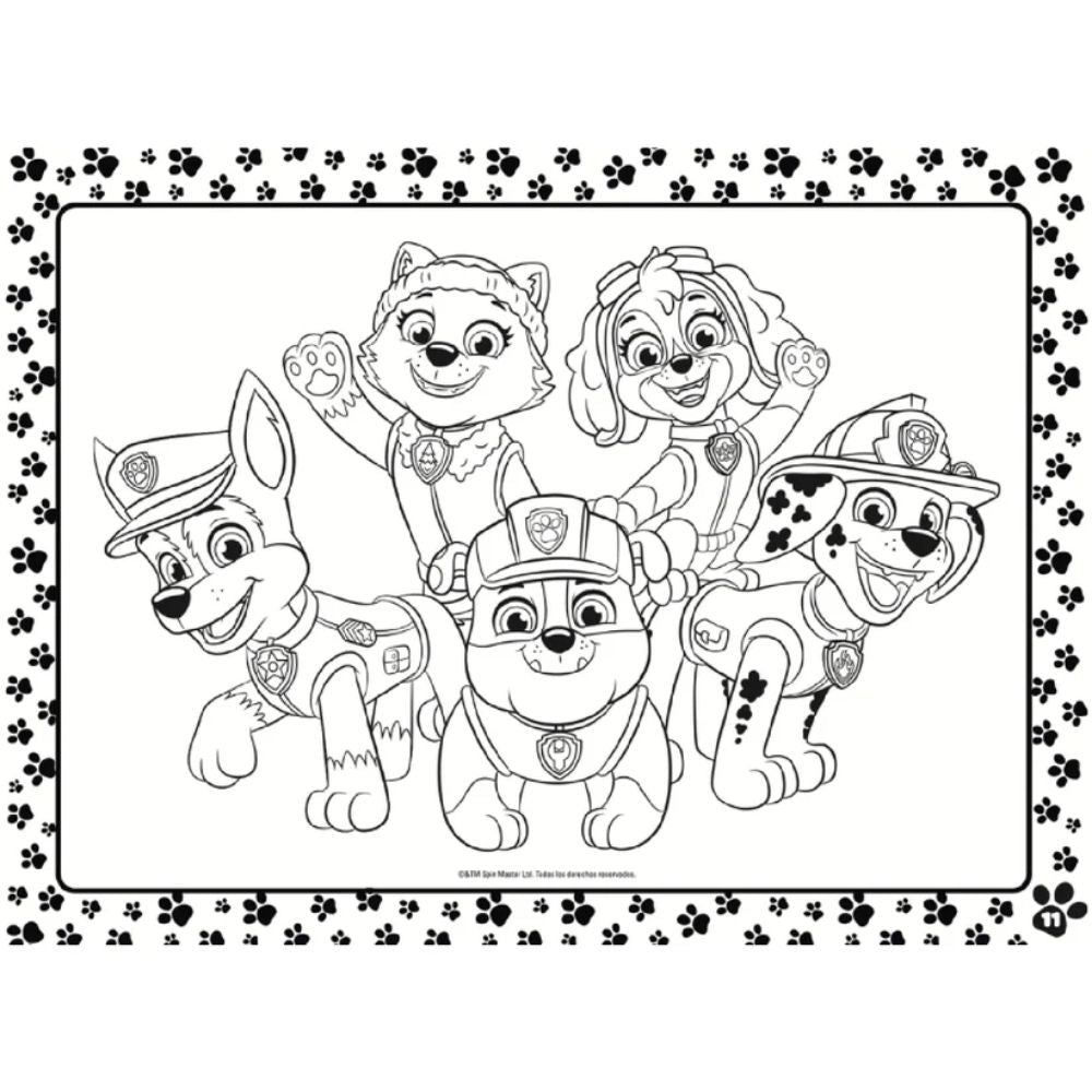 Paw Patrol Libro Para Colorear Con Stickers Para Niños