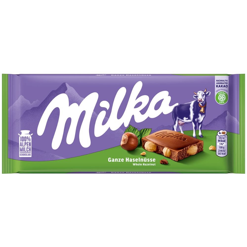 Milka Chocolate Avellanas Enteras 95 gr