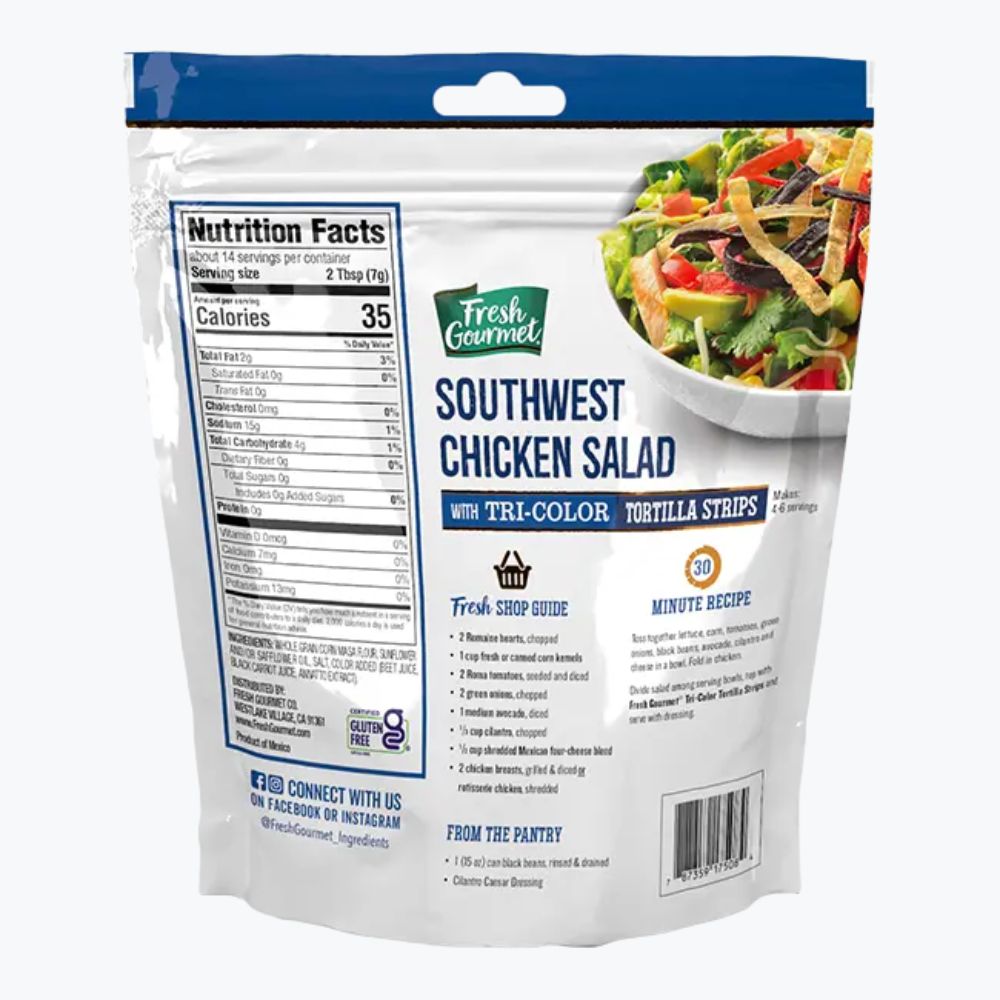Topping Fresh Gourmet Strips Tri-Color 99g