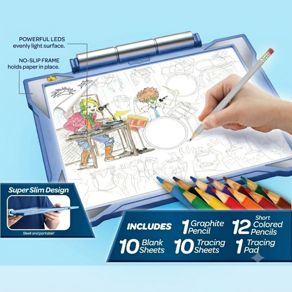 Crayola Light-Up Tracing Pad Blue 6+