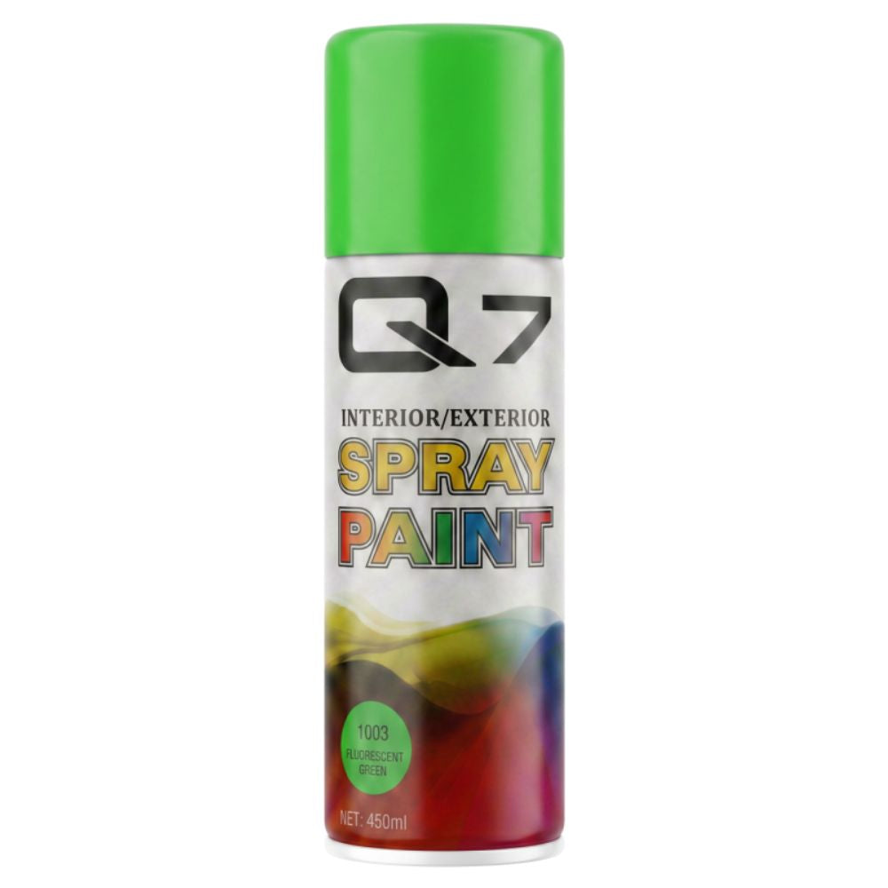 Q7 Pintura en Aerosol Spray Paint 1003 Verde Fluorescente 450ml