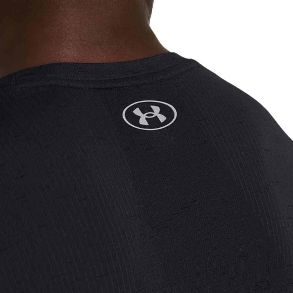 Under Armour Franela Manga Corta Para Caballeros Vanish Seamless SS Black / Mod Gray