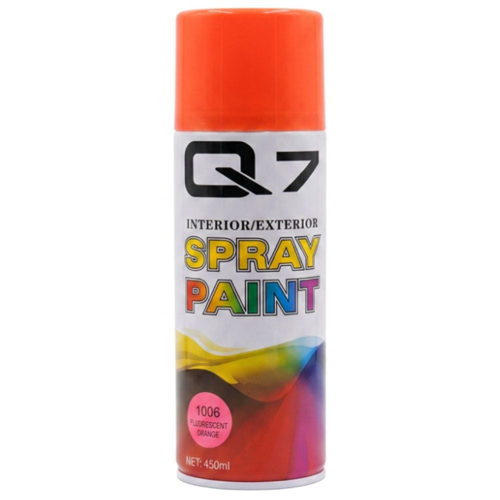 Q7 Pintura en Aerosol Spray Paint 1006 Naranja Fluorescente 450ml