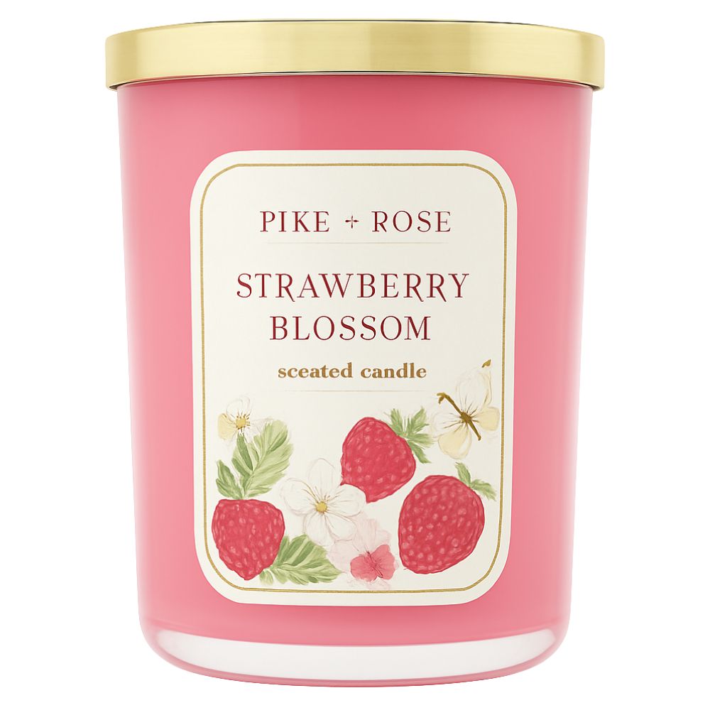 Pike + Rose Vela Strawberry Blossom Scented Candle 623g