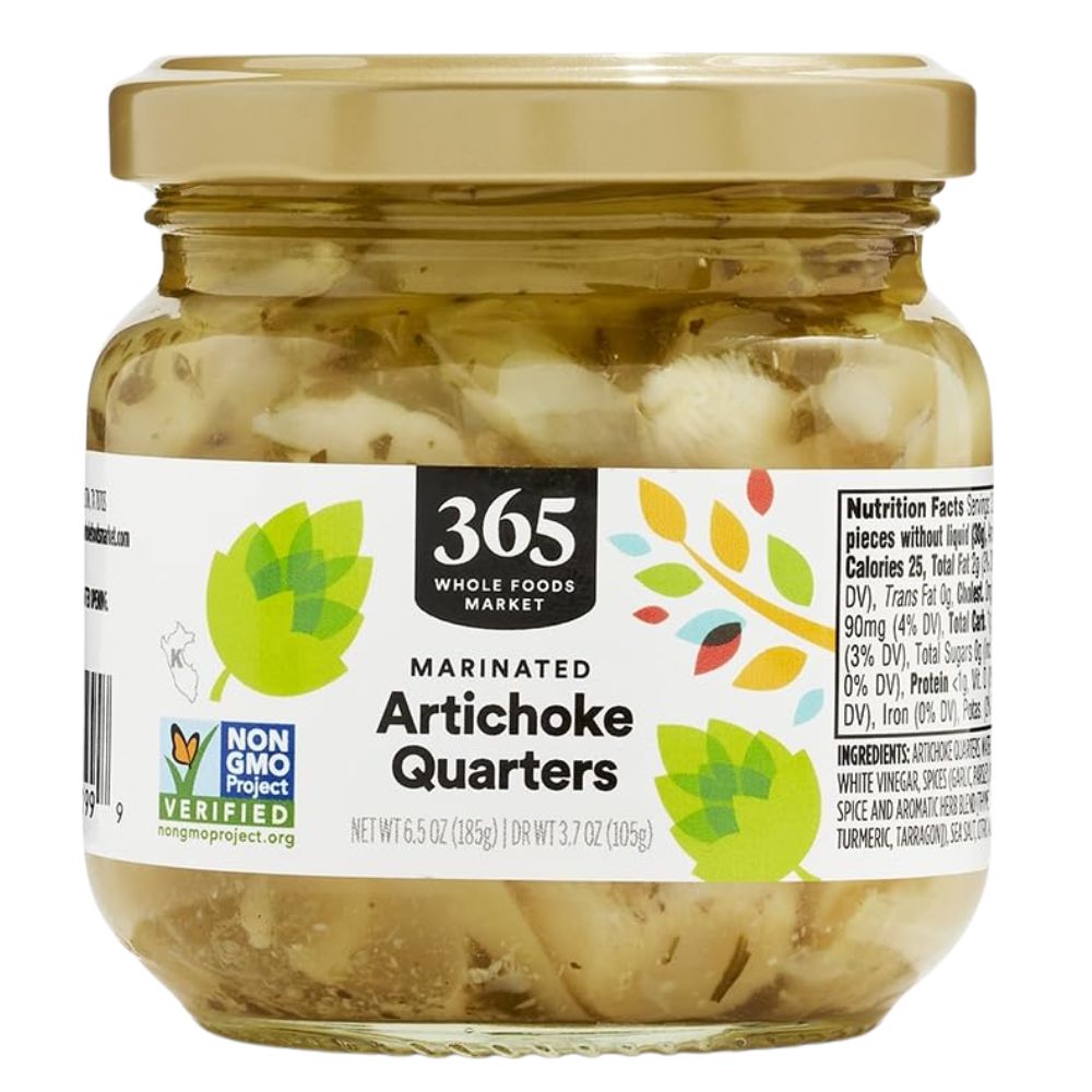 365 Whole Foods Cuartos de Alcachofa Marinados 185g