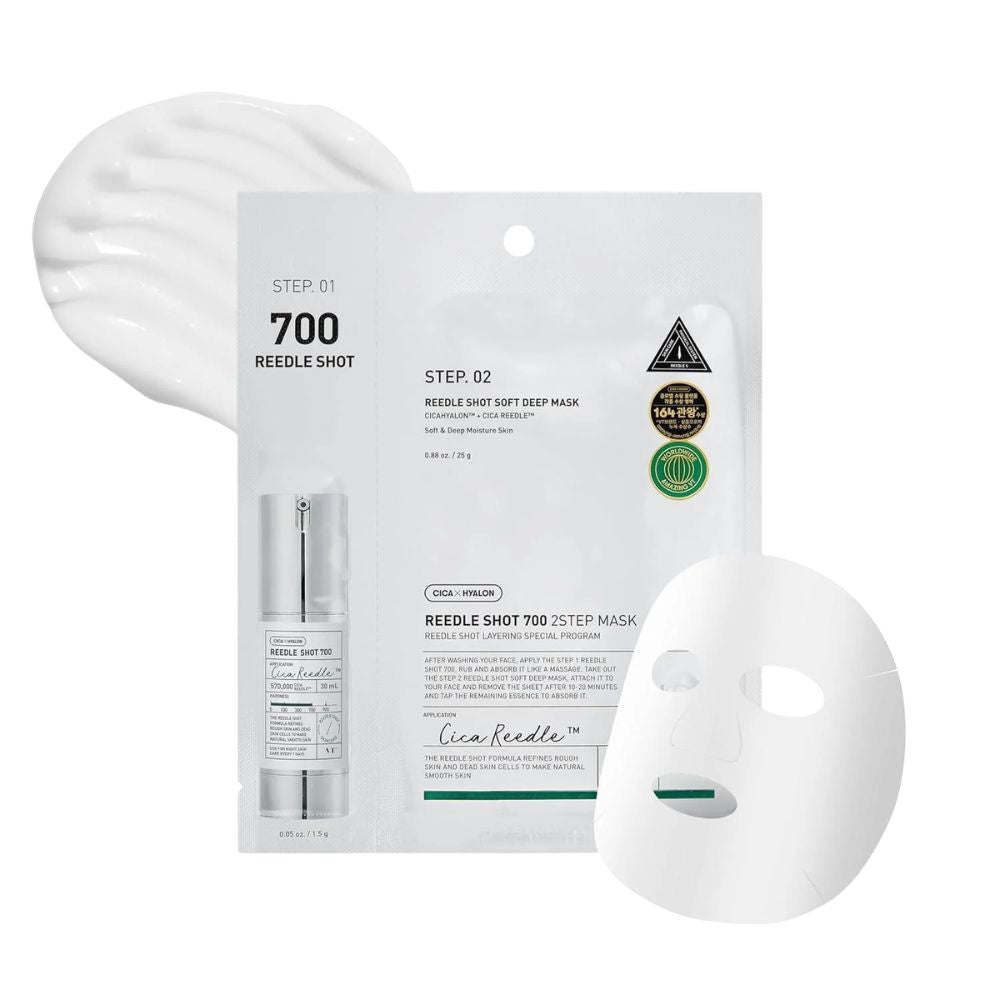 VT Cosmetics Mascarilla Reedle Shot 700 Sept. 01 y Step. 02 Soft Deep Mask 1.5g
