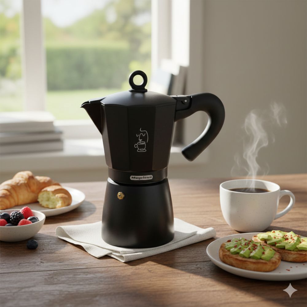 Magefesa Paolo Cafetera Italiana Negra 9 Tazas