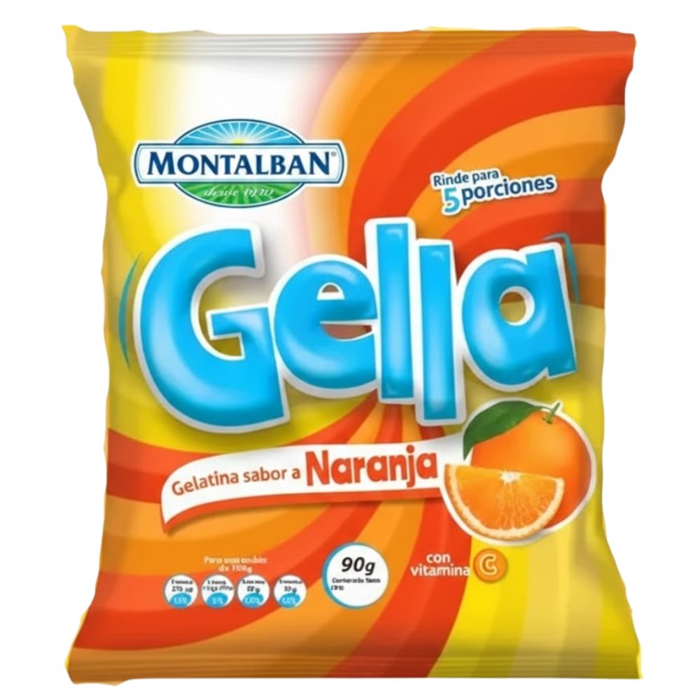 Montalban Gella Gelatina Sabor Naranja 90g