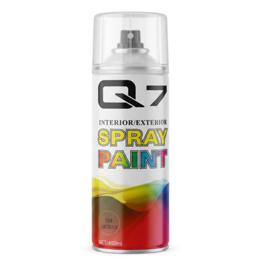 Q7 Pintura en Aerosol Spray Paint 190 Laca Trasnparente 450ml