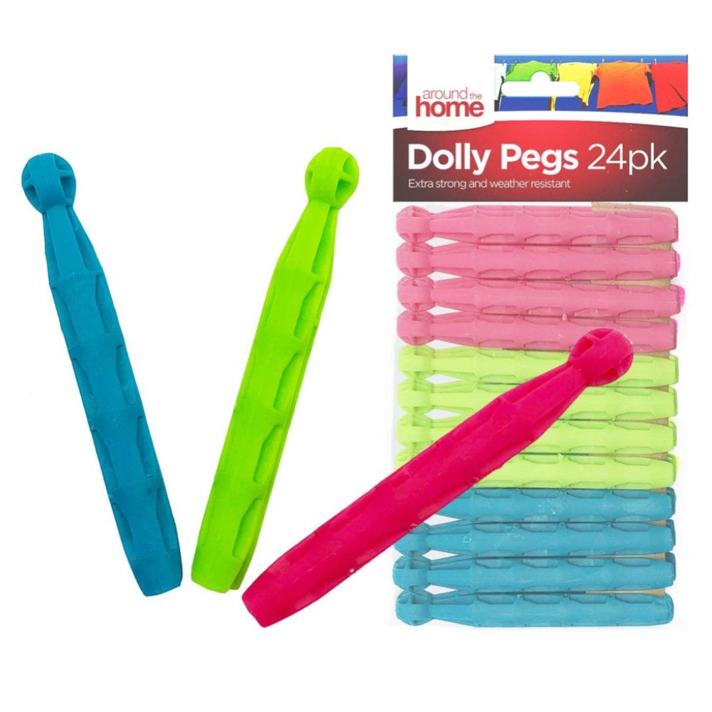 Around The Home Dolly Pegs Ganchos Para Ropa 24pzs