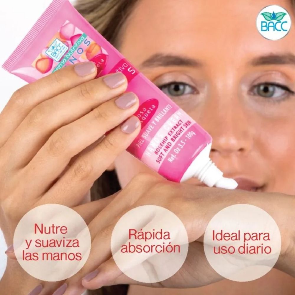 BACC Crema Nutritiva De Manos Rosa Mosqueta 100gr