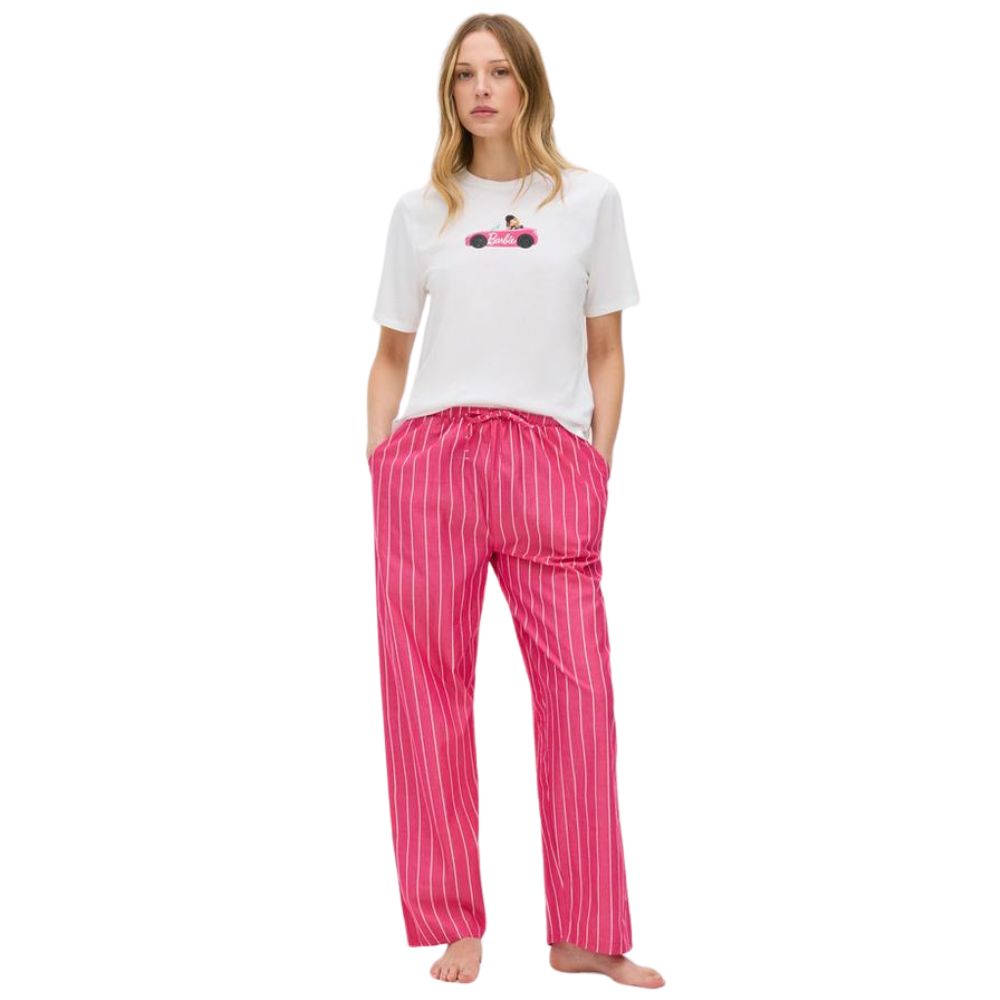 Barbie Tee & Leg Pijama Set Ivory