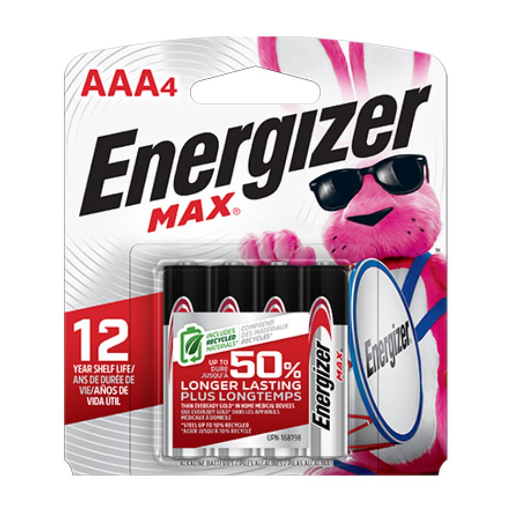 Baterias Energizer Nueva Presentación Max AAA 4 Und
