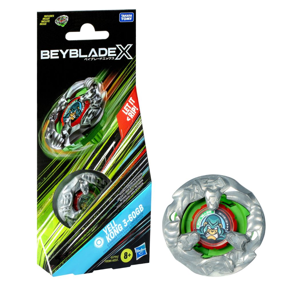 Beyblade X Yell Kong 3-60GB Juego Inicial con Lanzador y Top de Lucha Tipo Ataque