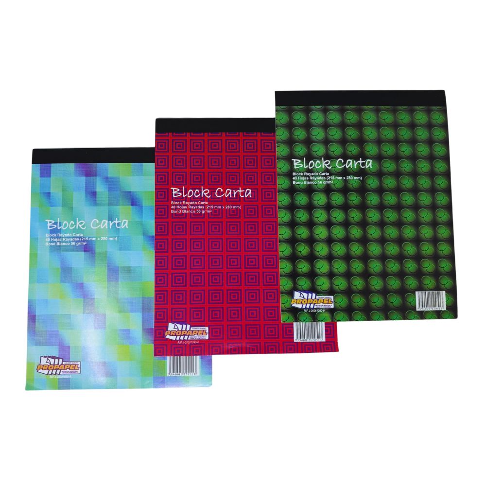Block Rayado Propapel Tamaño Carta 40 Hojas 215x280mm