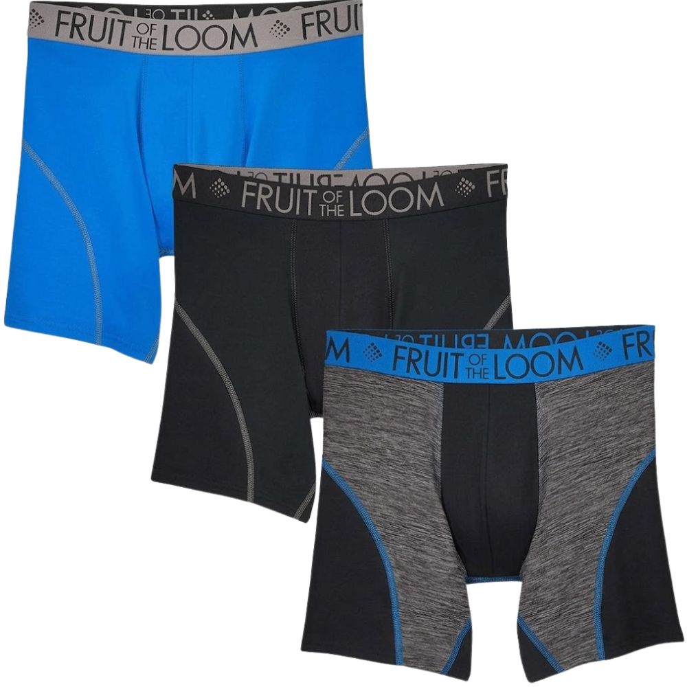 Fruit Of The Loom Boxer Briefs Breathable Perfomance 3 Pack
