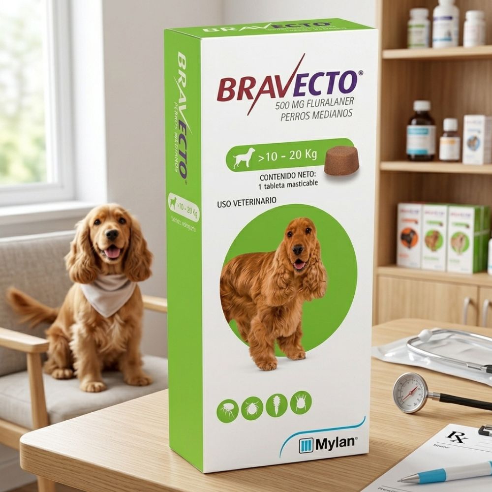 Bravecto Tableta Masticable Para Perros Medianos 10-20Kg