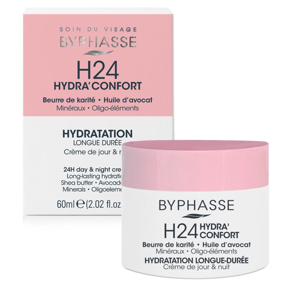 Byphasse Crema Día Y Noche H24 Hydra Confort Hydratation 60ml