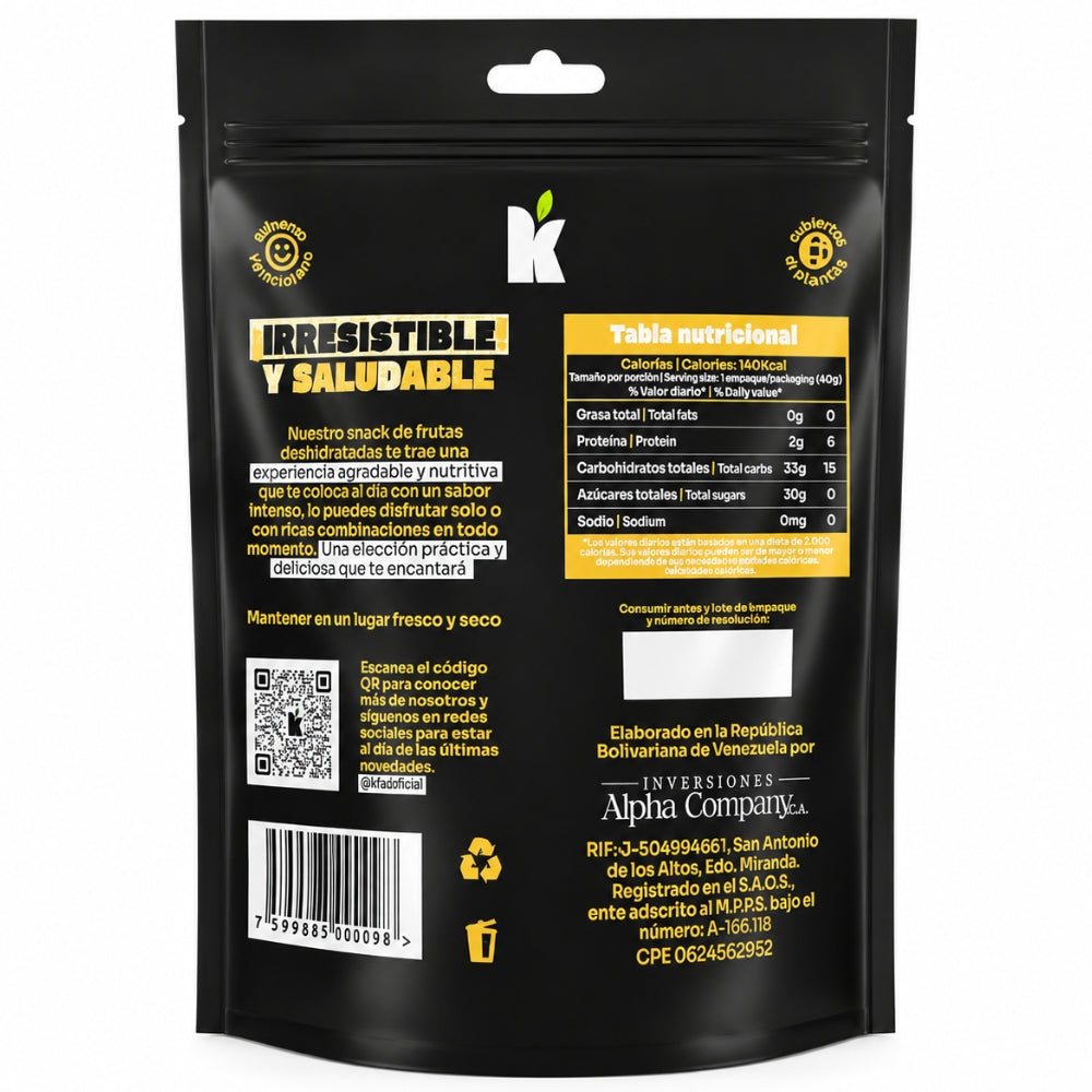 Kfadi Cambur Deshidratado 40gr