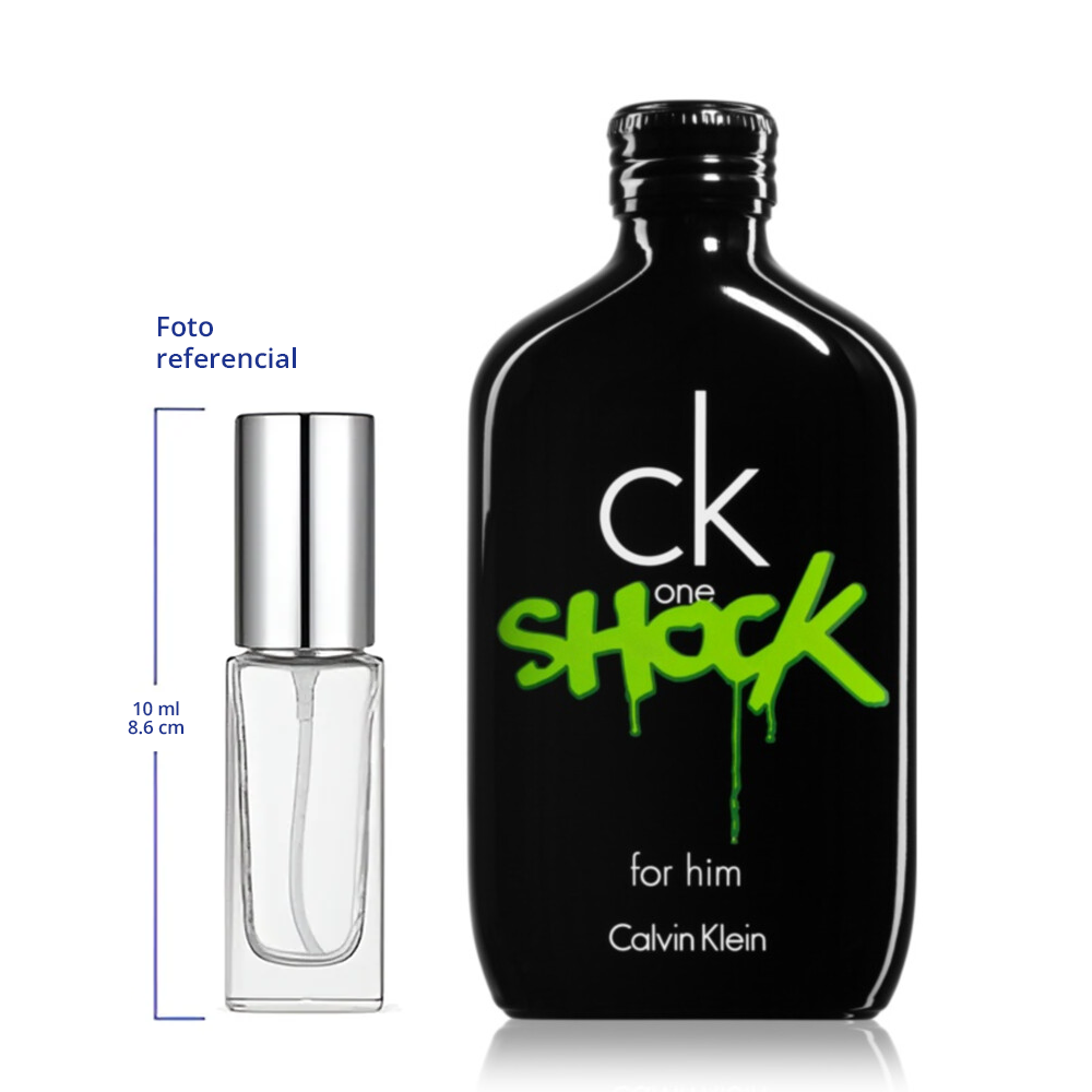 Calvin Klein CK One Shock Decant Travel Size 10ml de 95 a 150 Sprays Aprox Eau Toilette For Mende