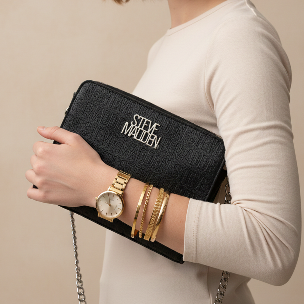 Steve Madden Cartera Bgigi Logo Crossbody Black