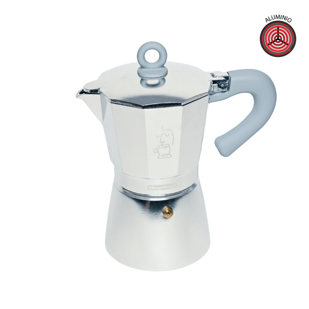 Magefesa Paolo Cafetera Italiana Plateada 9 Tazas